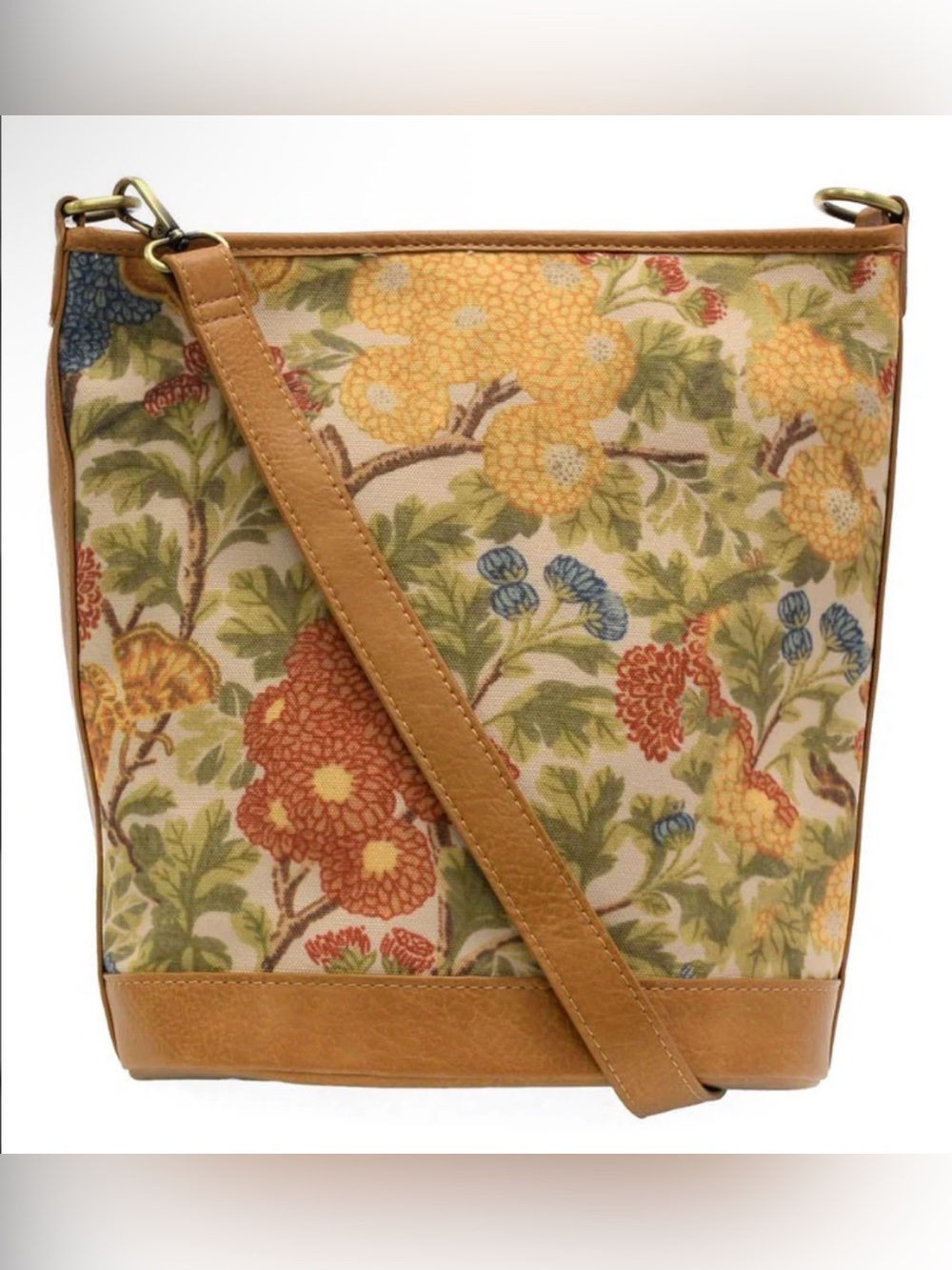 NWOT! Joy Susan “Aurora” Botanical Floral Bucket Crossbody Bag